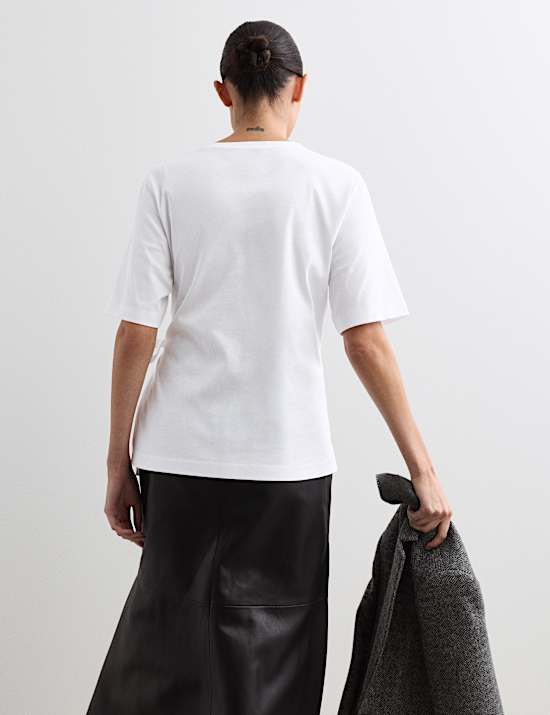 Chemise 100 % coton à nouer à la taille