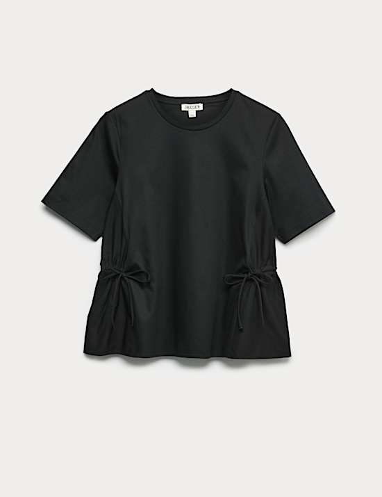 Puur katoenen top met ruches