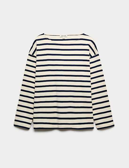 Pure Cotton Slash Neck Relaxed Top