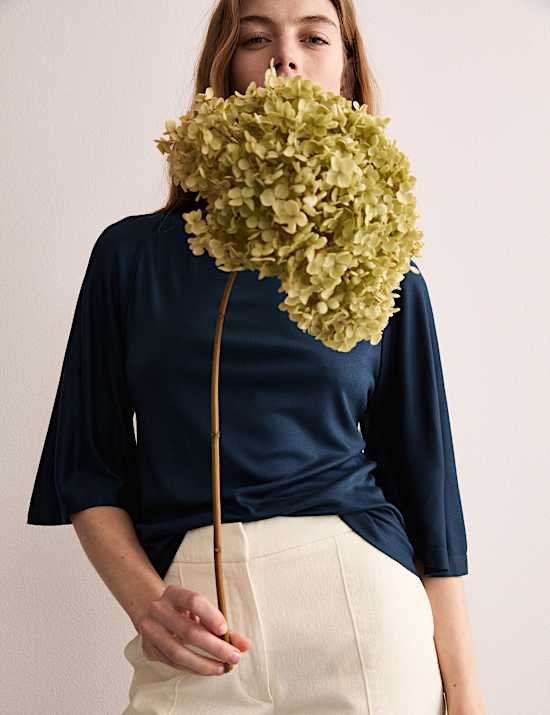 Gedrapeerde jersey top