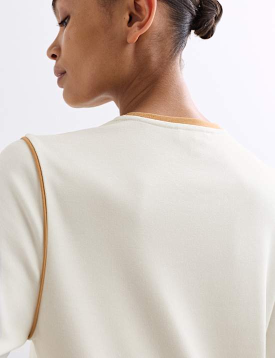 Top en modal et coton m&eacute;lang&eacute;s