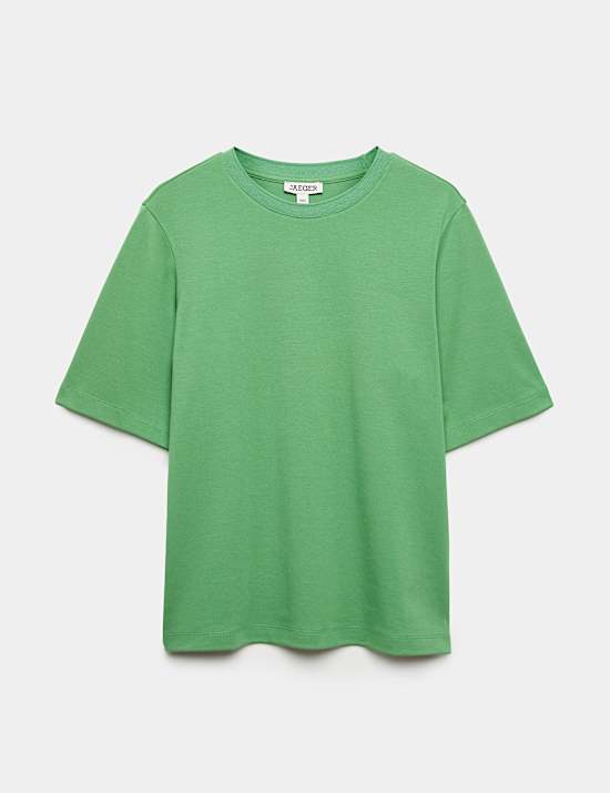 Cotton Modal Blend Crew Neck T-Shirt