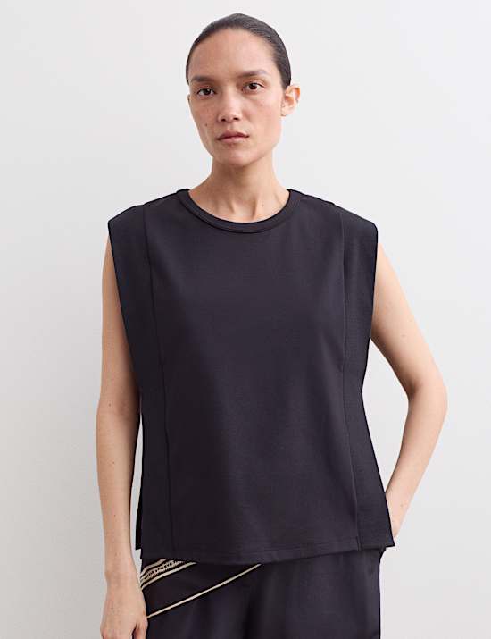 Cotton Modal Blend Ribbed Tank Top