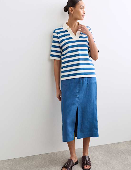 Cotton Modal Blend Striped T-Shirt