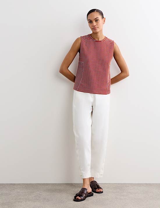 D&eacute;bardeur 100 % coton c&ocirc;tel&eacute; &agrave; rayures