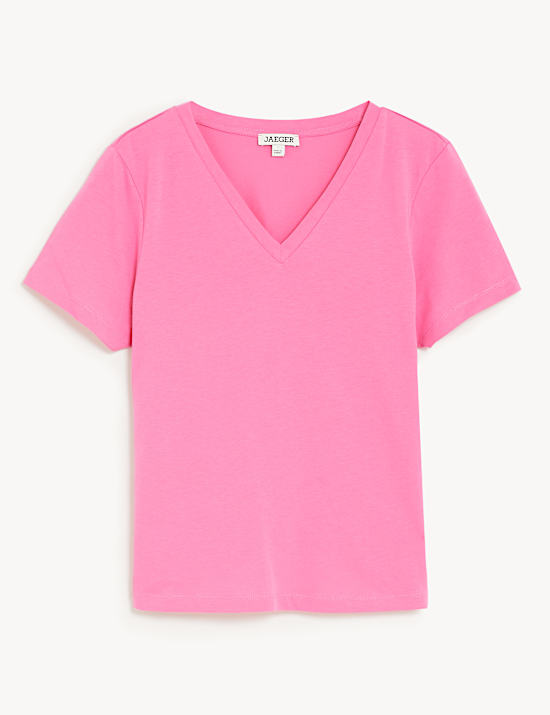 Kaus Oblong Kerah V Katun Murni