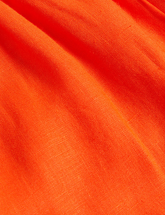 Pure Linen Wide Leg Cropped Trousers