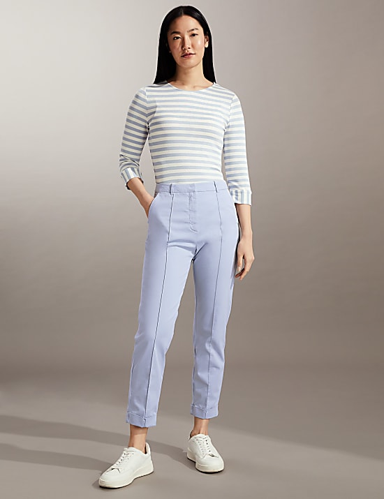 Slim Fit Cropped Chinos