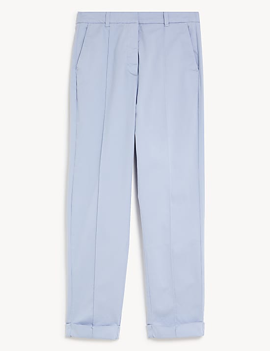 Slim Fit Cropped Chinos