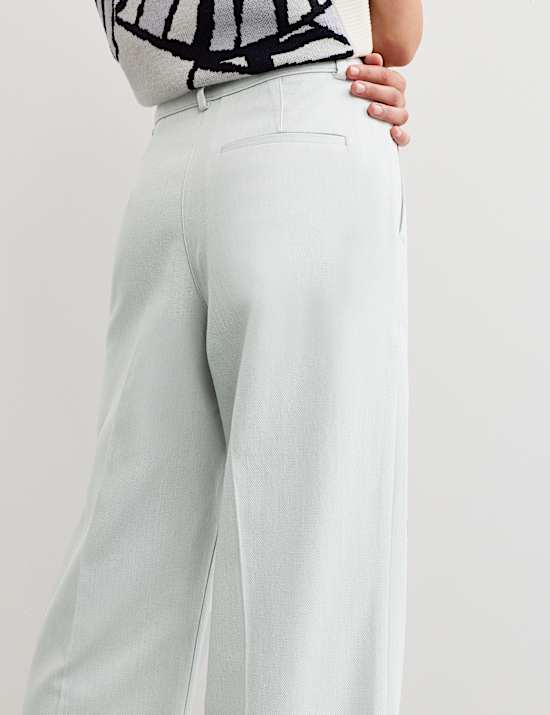 Cotton Rich Twill Straight Leg Trousers