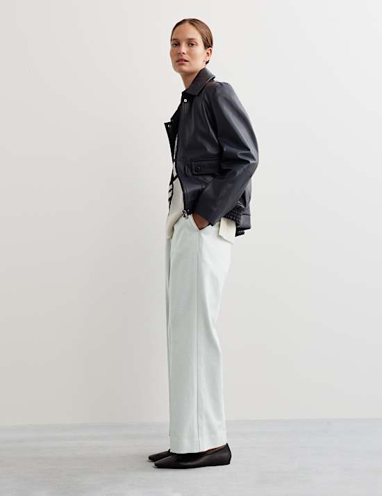 Cotton Rich Twill Straight Leg Trousers