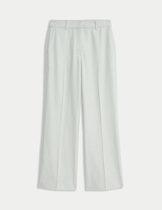 Cotton Rich Twill Straight Leg Trousers