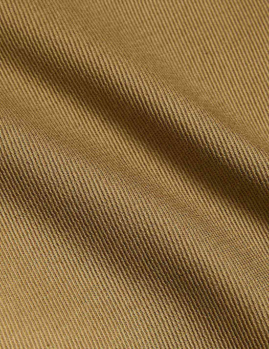 Pantalon coupe barrel en coton et lin