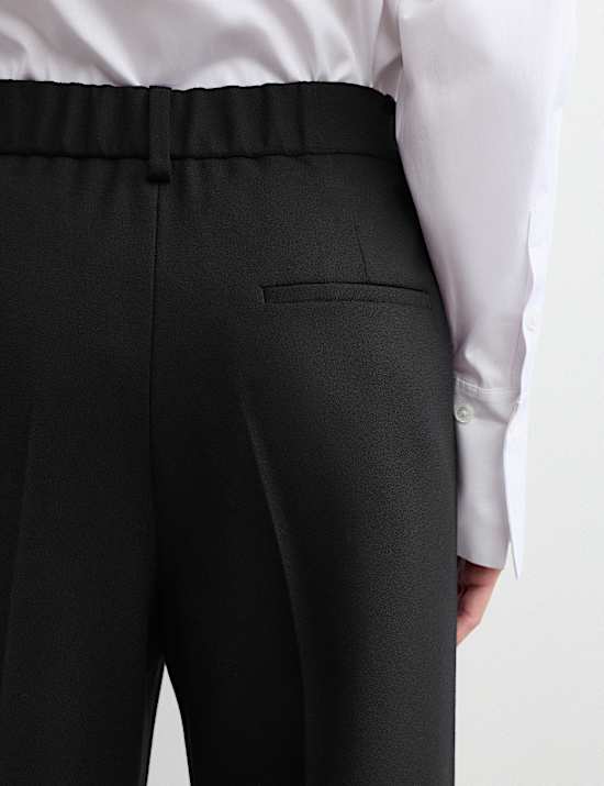 Pure Wool Straight Leg Trousers