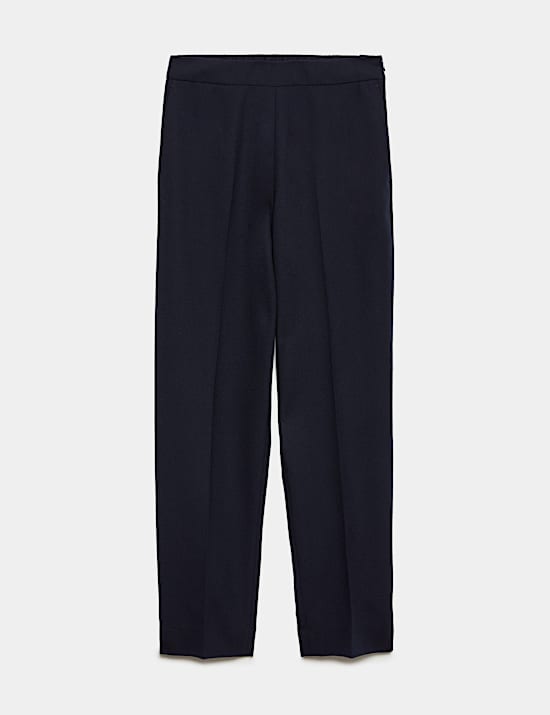Pure Wool Straight Leg Trousers