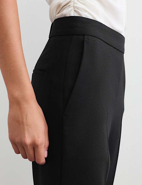 Pure Wool Cigarette Leg Trousers