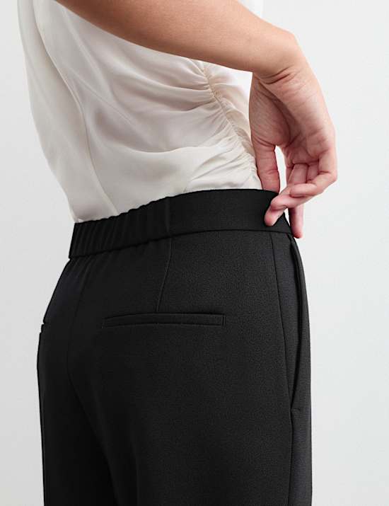 Pure Wool Cigarette Leg Trousers