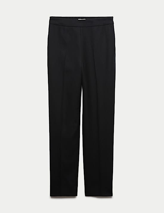 Pure Wool Cigarette Leg Trousers