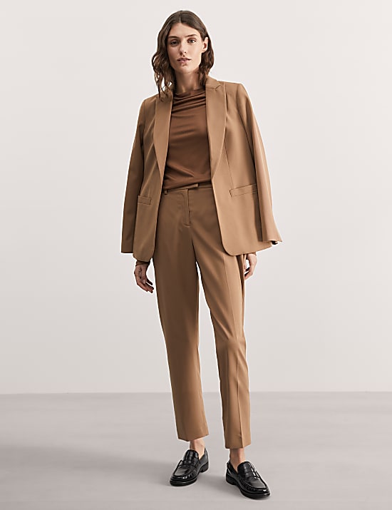 Celana Crop Sarat Wol Straight Leg