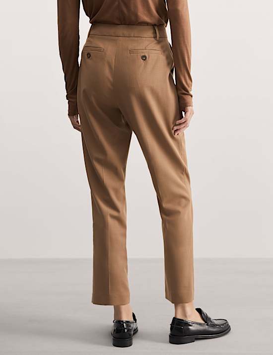 Celana Crop Sarat Wol Straight Leg