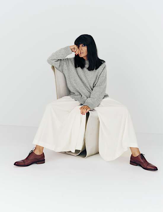 Broekrok met wol en wijde pijpen