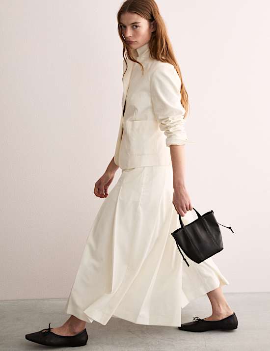 Broekrok met wol en wijde pijpen