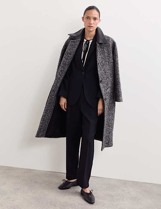 Sigarettenbroek van zuiver wollen crêpe