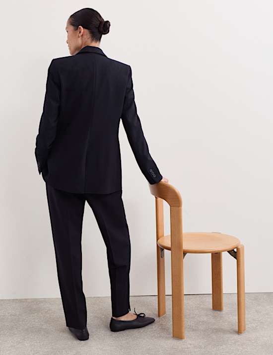 Sigarettenbroek van zuiver wollen crêpe