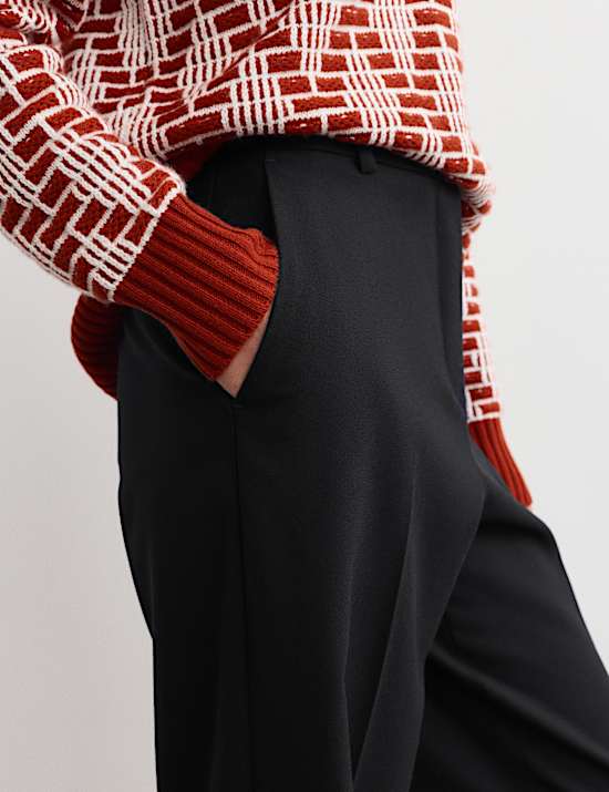 Pantalon droit 100 % laine