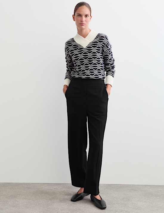 Tapered Trousers with Wool