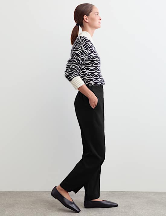 Tapered Trousers with Wool