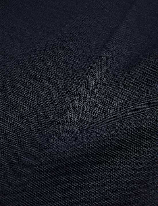 Wool Blend Ponte Slim Fit Trousers