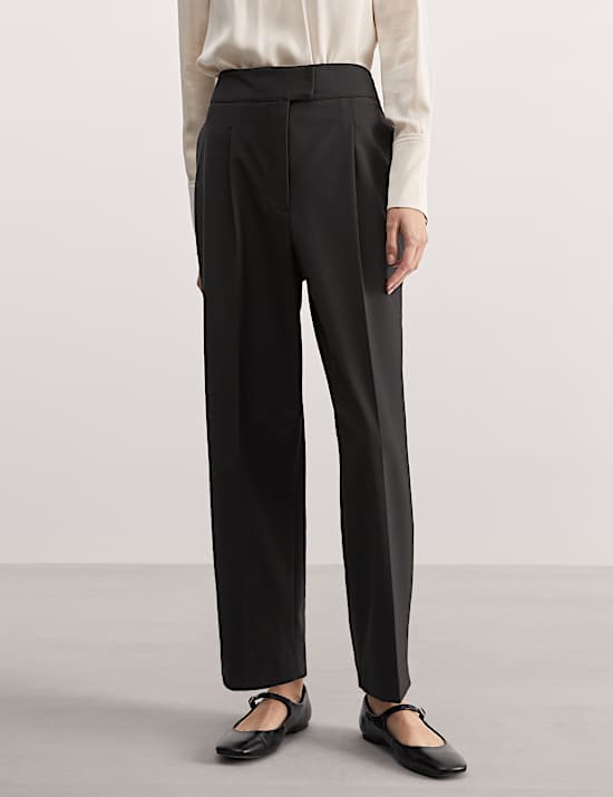 Celana Panjang Atas Tumit Campuran Wol