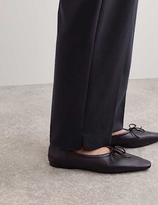 Pure Wool Elasticated Waist Tapered Fit Trousers