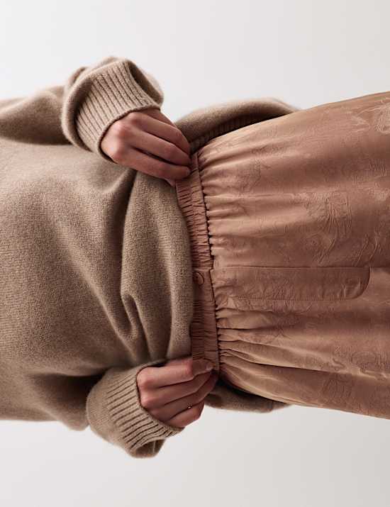 Jacquard Wide Leg Trousers