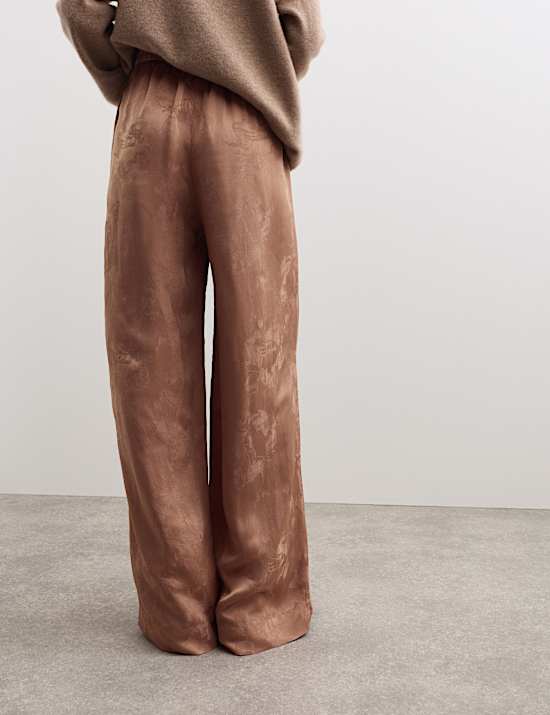 Jacquard Wide Leg Trousers