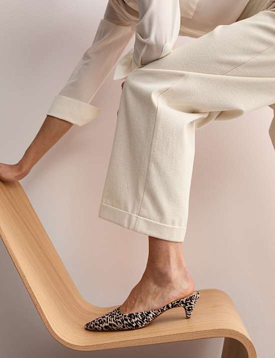 Cotton Rich Wide Leg Trousers with Linen