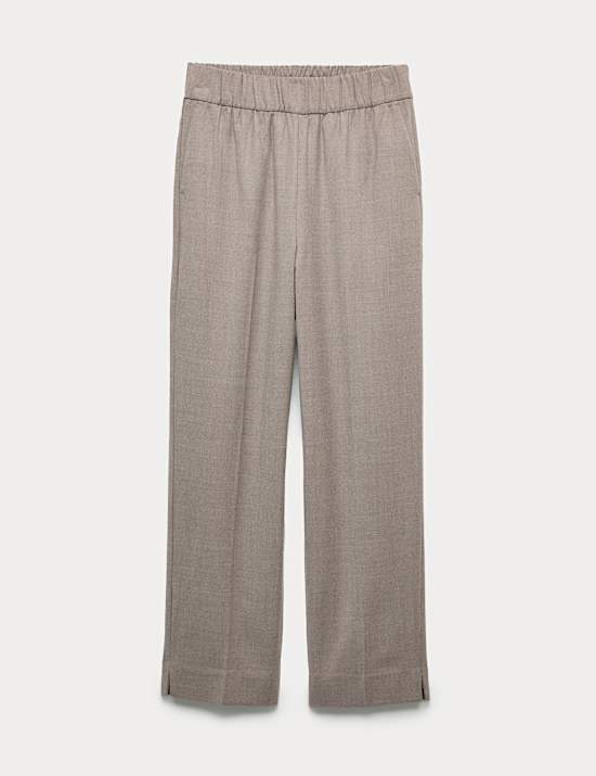 Wool Rich Flannel Tapered Leg Trouser