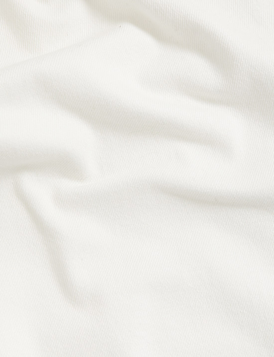 Pantacourt large en jean taille haute