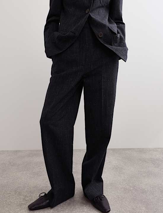 British Wool Rich Straight Leg Trousers