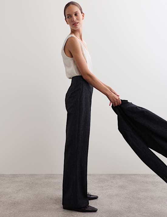 British Wool Rich Straight Leg Trousers