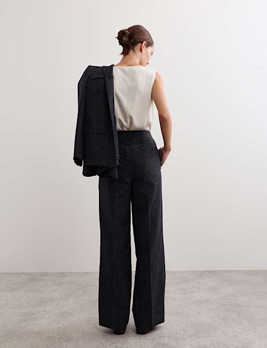 British Wool Rich Straight Leg Trousers