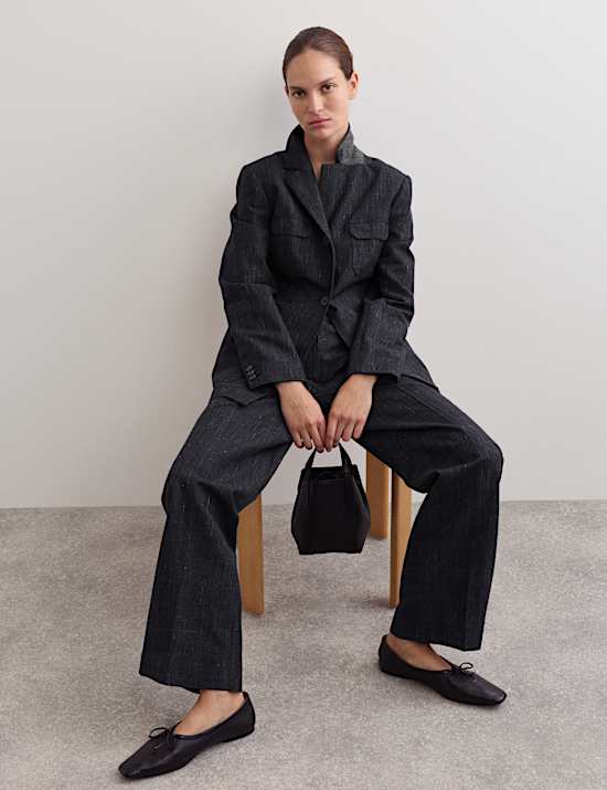 British Wool Rich Straight Leg Trousers