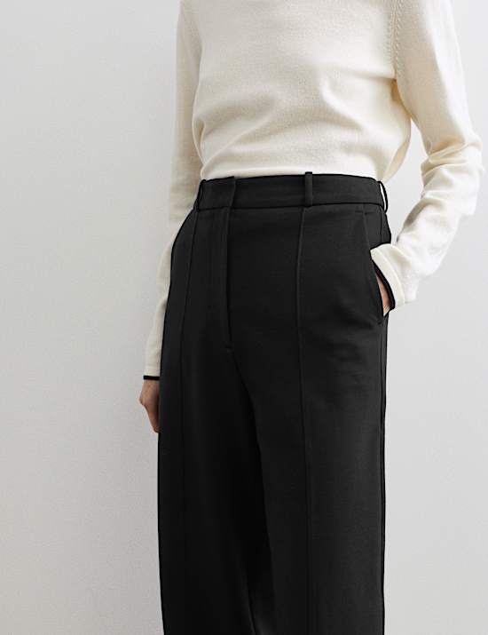 Jersey Wide Leg Trousers