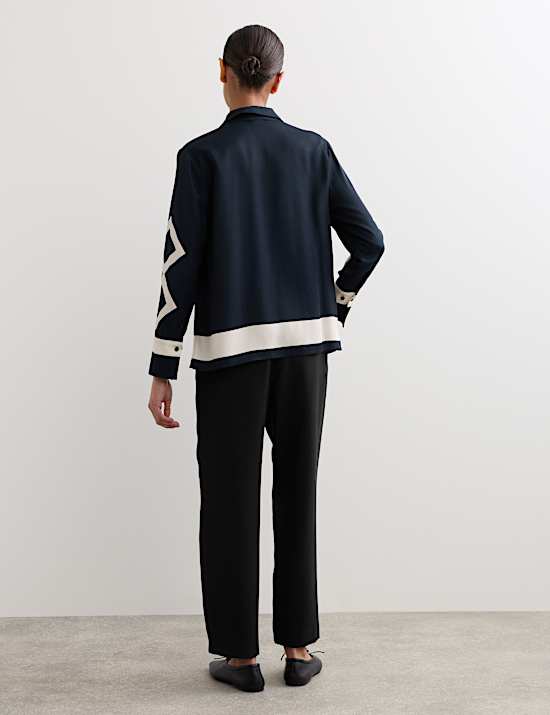 Lyocell Rich Elasticated Waist Tapered Trousers