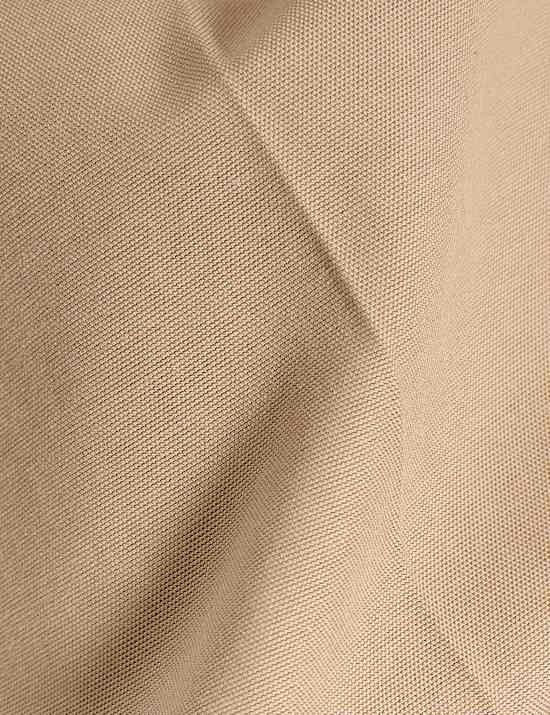 Cotton Blend Wide Leg Trousers