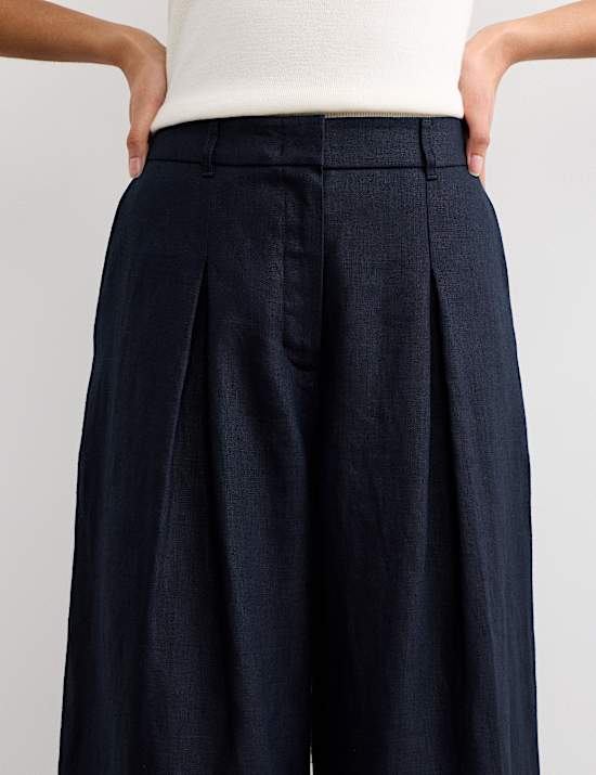 Pure Linen Wide Leg Culottes