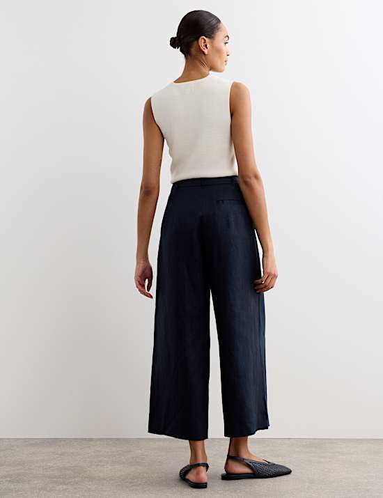 Pure Linen Wide Leg Culottes