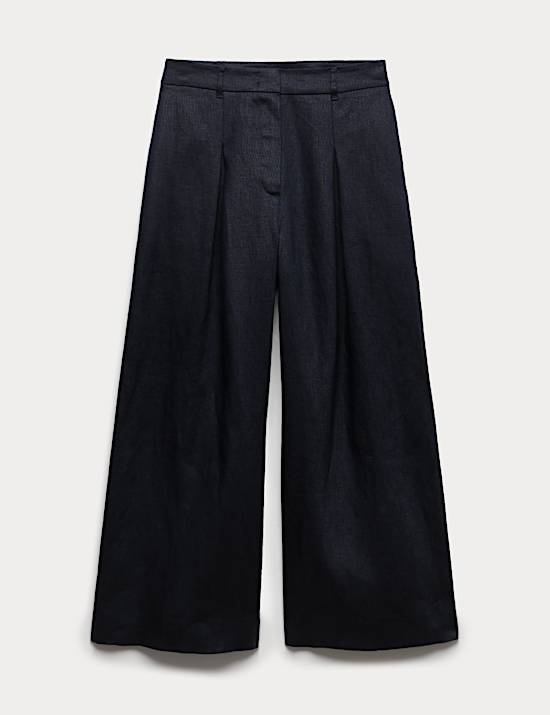 Pure Linen Wide Leg Culottes