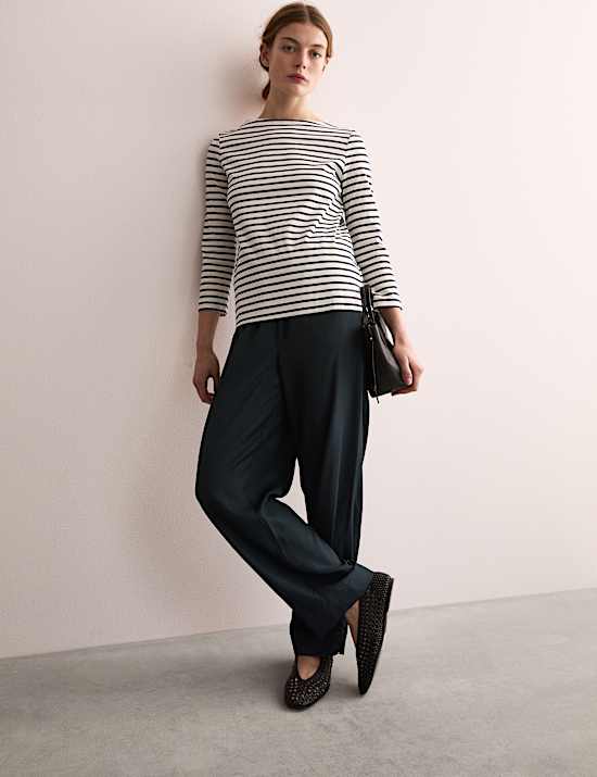 Elasticated Waist Pull On Tapered Trousers